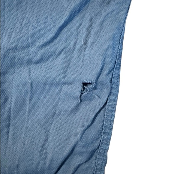 Massimo Dutti Tapered Fit Pants Men's 31x31 Navy Blue Classic Cotton Damaged - Picture 13 of 13